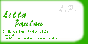 lilla pavlov business card